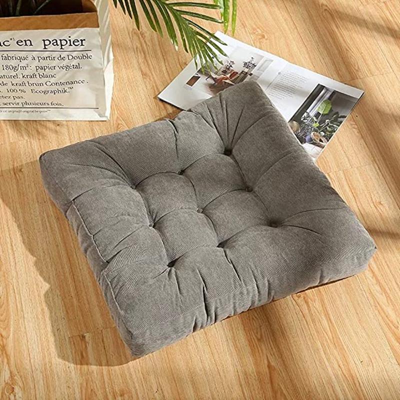 

Large Square Floor Pillows Seating for Adults Kids Tufted Corduroy Chair Cushion for Tatami Living Room Meditation Floor Pillow 45x45cm