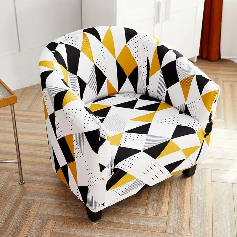 Ins Flower Club Bath Tub Armchairs Chair Covers Stretch Sofa Slipcover Removable Single Small Sofa Couch Cover Bar Counter