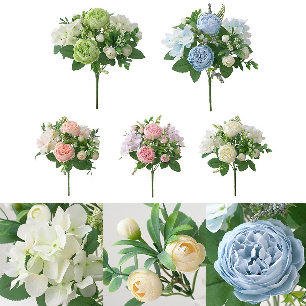 Blau-weiße künstliche Blume, Champagner-Rosa, Blumendekor