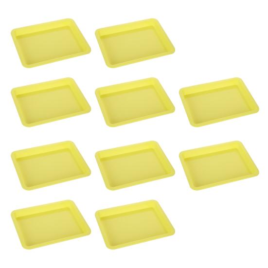 10Pcs Painting Plates Plastic Art Trays Stackable Non-Slip Design Widely Used Easy To Clean DIY Projects Colored Serving Trays