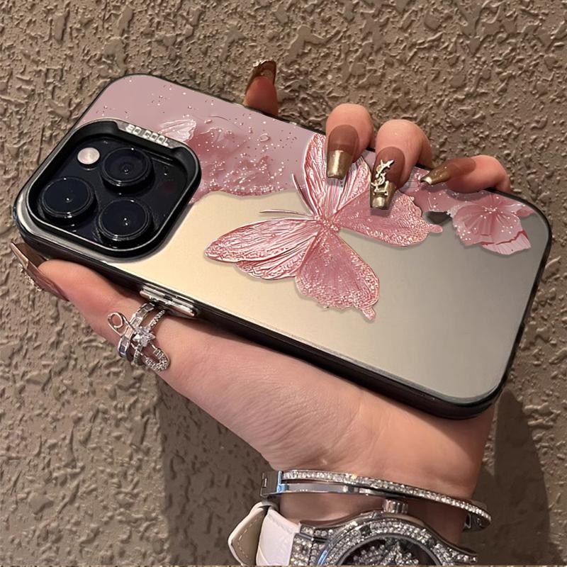 Butterfly Pattern Case For IPhone 17 16 16E 14 13 12 Mini 11 15 Pro Max X XR XS 13Pro 17 Air Anti-drop Airbag Cover Funda