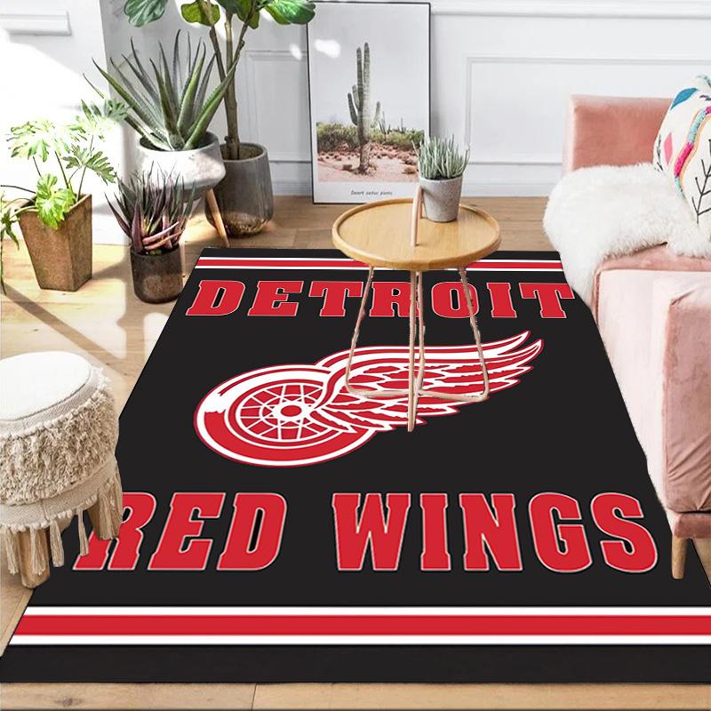 Red Wings Logo Area Rug Suitable for Indoor And Outdoor,Carpets for Kitchens, Homes, Offices, Living Rooms,Home Decor,Christmas Gift