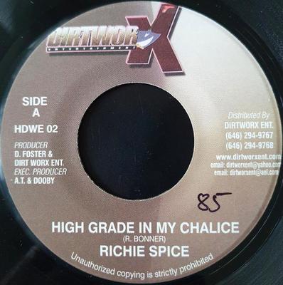 7-Zoll Schallplatte RICHIE SPICE - High Grade In My Chalice HDWE02 Dirt Worx Enter 2004 Jamaika Reggae, Ska & Dub Gebraucht
