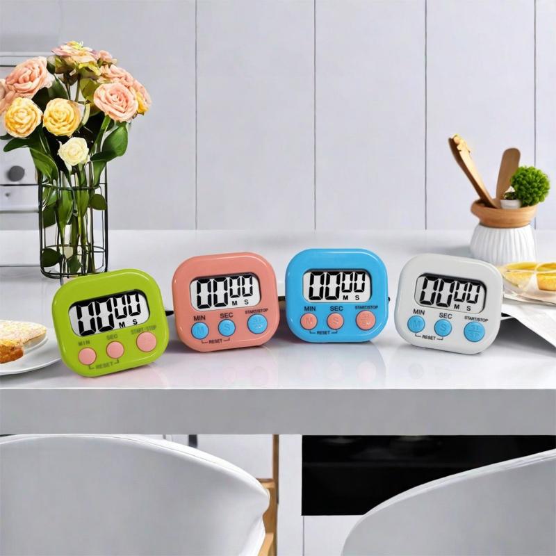 1pc Magnetic LCD Kitchen Timer Digital Count Up/Down Stopwatch for Cooking Baking Stud Sports Shower Visual Timer with Alarm3