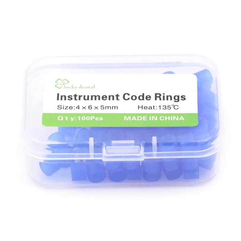 

100 шт. Маленький тип стоматологических силиконовых инструментов Цветовой код Кольца Дополнительный цвет тёмно-синий