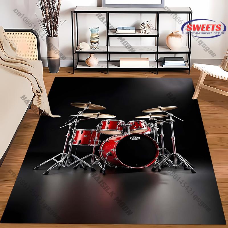 Free shipping!  four seasons Rug with Dramatic Drum Kit Design  carpet for home sofa bedroom, gift mat 40cm x 60cm