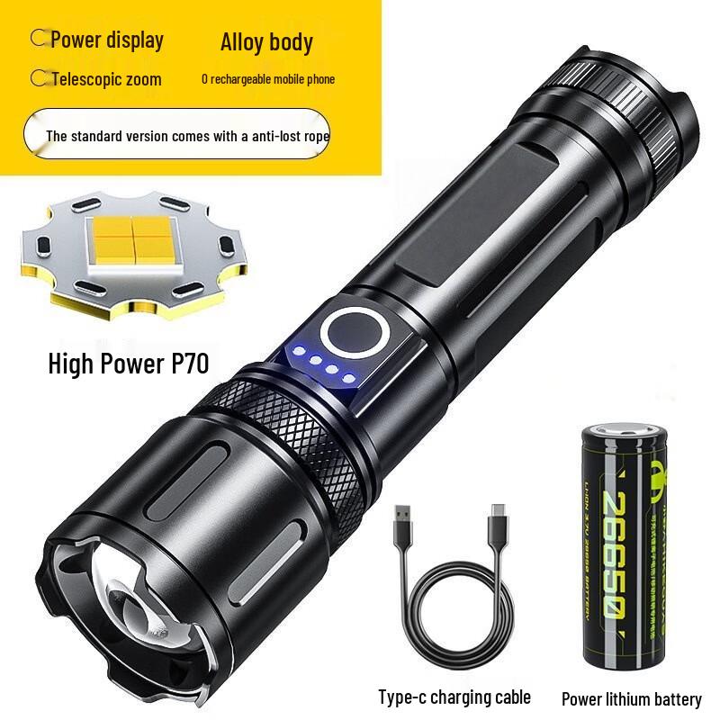 High-Power Rechargeable Laser Flashlight