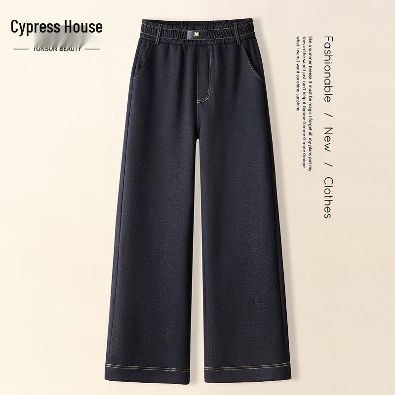 

Women s Elastic Waist Loose Wide-Leg Drapey Casual Pants XL