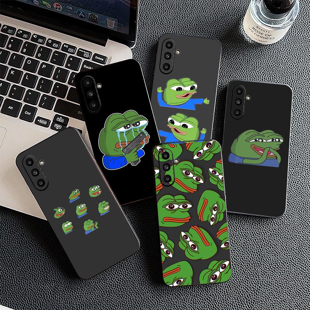 Sad Frog Pepe Funny Cute Phone Cover for Samsung Galaxy A05 A06 A14 A50 A51 A52 A12 A13 A23 A70 A07 A25 A26 M53 A56 Soft Case