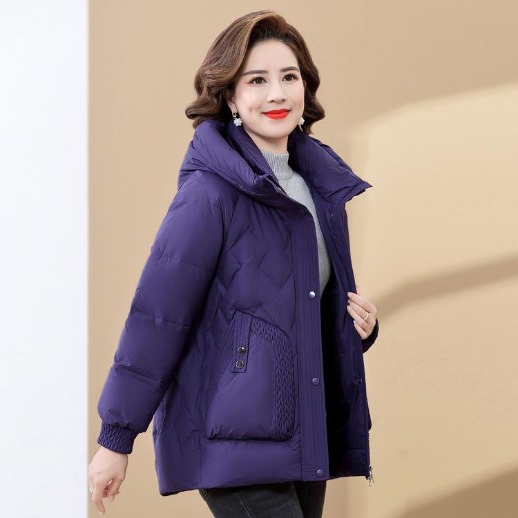 Jacket Women Thickened Loose Plus Size Mother Winter Cotton-padded Middle-aged and Elderly Women's Cotton-padded Jacket
