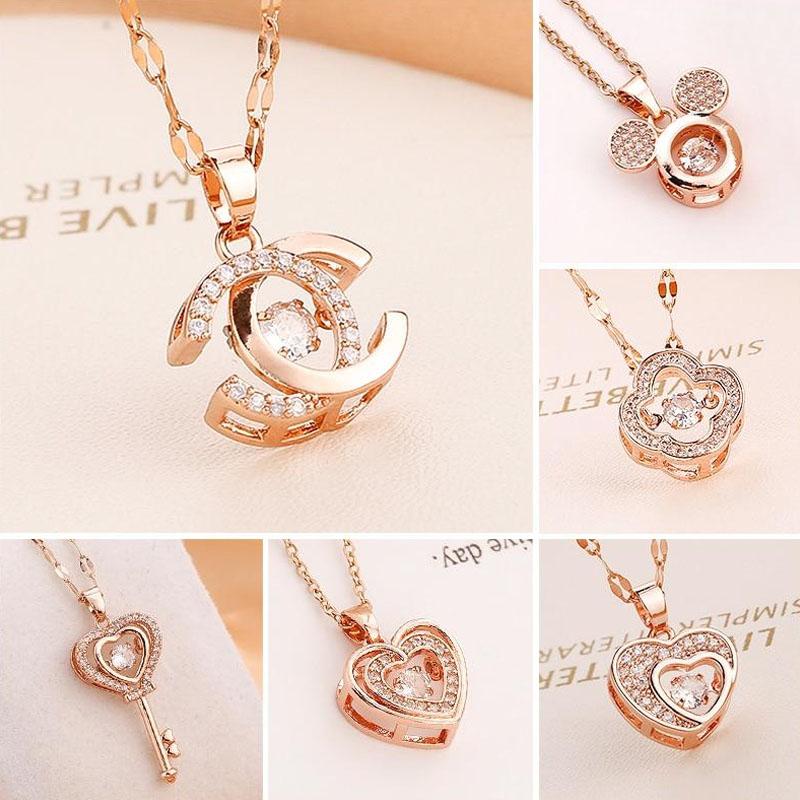 Buy Luxury Brand Design Necklace Fashion Heart Key Letter CC