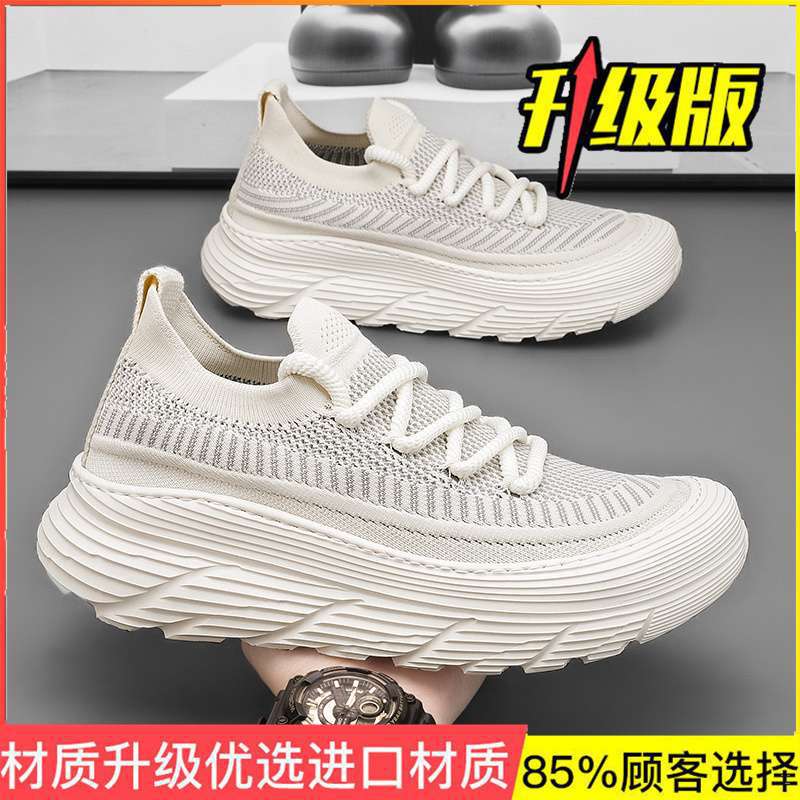 Men's Shoes 2025 New Summer Breathable Thick-soled Fried Street Dad Shoes Men's Mesh Casual Running Sports Popular Trendy Shoes