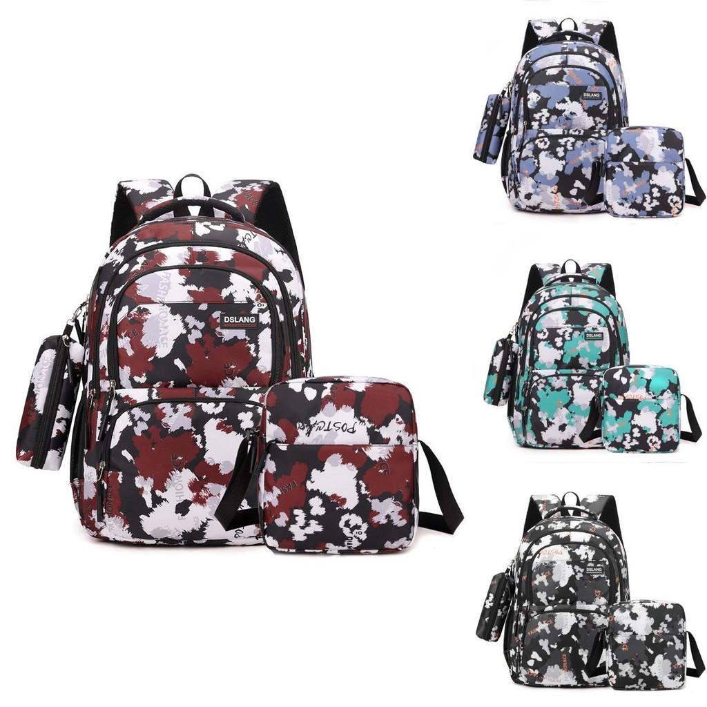3piece Backpack Set Oxford Fabric Large Capacity Breathable 16in Laptop Compartment Ergonomic Shoulder Straps For Teens Adults Travel