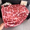 Contrasting color atmosphere, leopard print simulation silk, high-end large square scarf, silk scarf, printed shawl, scarf, sunscreen scarf,