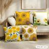 Sunflower Pattern Cushion Cover Soft Short Plush Pillow Cover Smooth Cozy Texture Aesthetic Cushion Case Home Decor