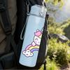 1PC Unicorn Cartoon Pattern 750ml Color Plastic Sports Water Bottle Leakproof Flip Straw Lid Suitable for Sports Office Home Use