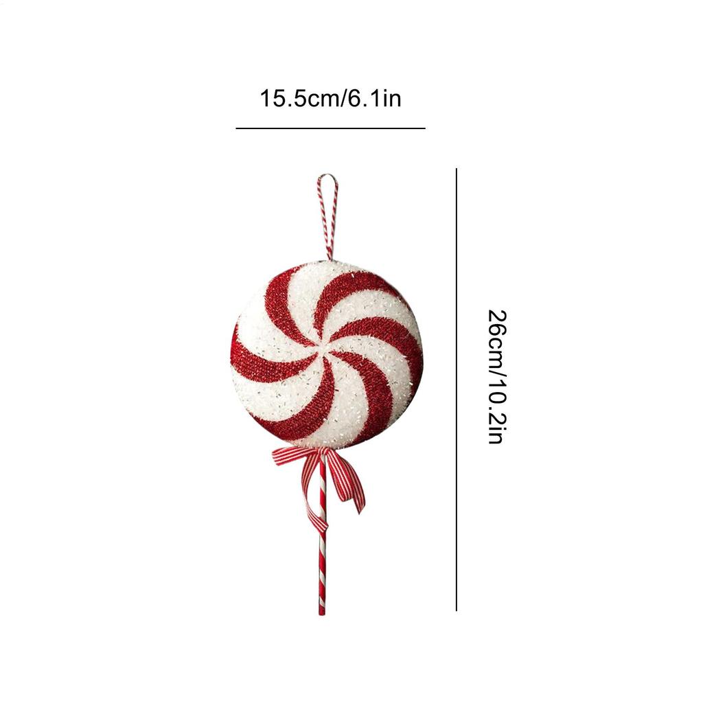 Christmas Lollipop Decorations Hangable Dessert Pendants Realistic Christmas Tree Lollipop Pendant For Home Indoors Garden