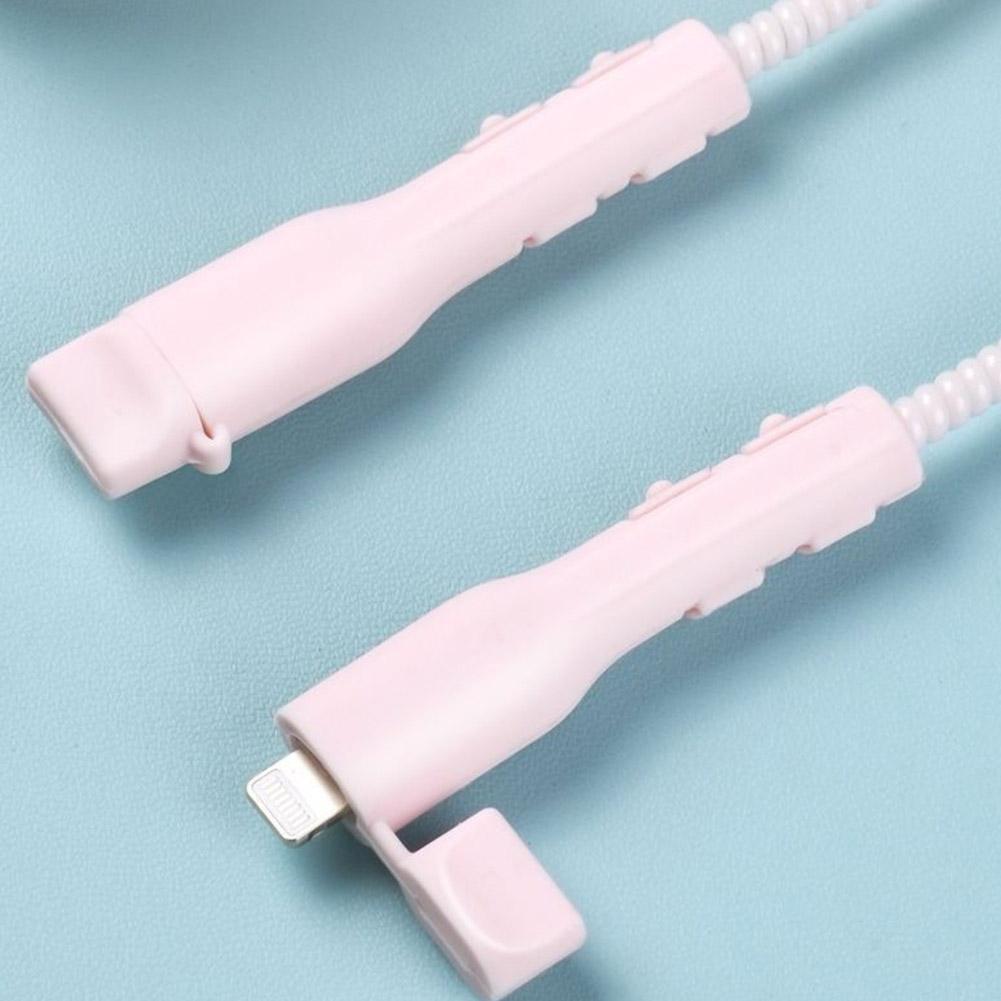 10Pcs Soft Silicone Charger Cable Protector Anti-Break Anti-Tangle Charging Cord Cover for Data Cable