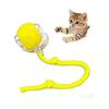 Cat Toy Ball, Electric Automatic Toy, Interactive Cat Ball, USB Rechargeable, 360 Degree Rotation, Rolling Ball with Tail, Cat Ball, Yellow, Quiet