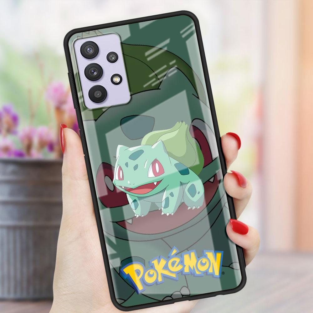 

Стеклянный чехол для Samsung Galaxy A52 A71 A50 A51 A70 A21s A31 A72 A10 A12 A30 A22 5G, чехол для телефона Pkemon Samsung A53 5G