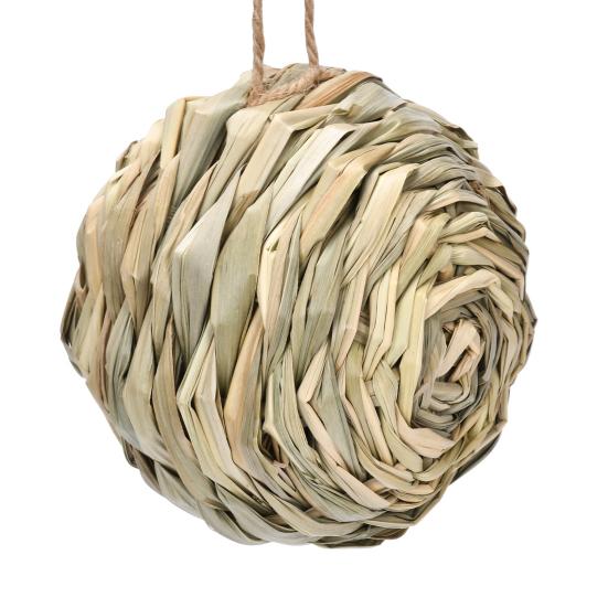 Outdoor Bird Nest Natural Grass Hand Woven Large Space Spherical Straw Bed Habitat Cave Comfortable Hummingbird Nest Courtyard