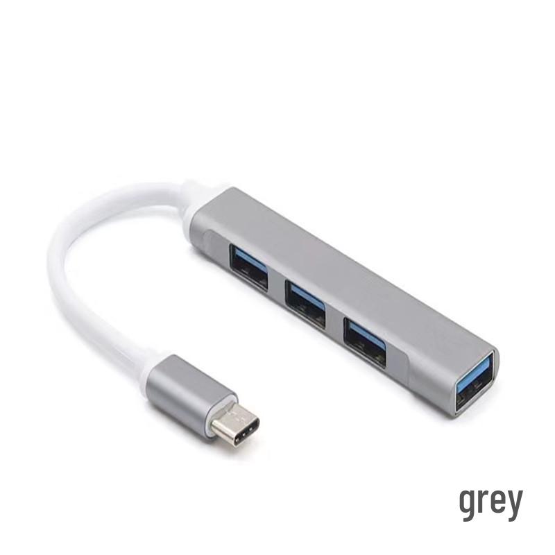 USB 3.0 Mini Aluminum Type-C Hub: 4-Port Splitter Docking Station
