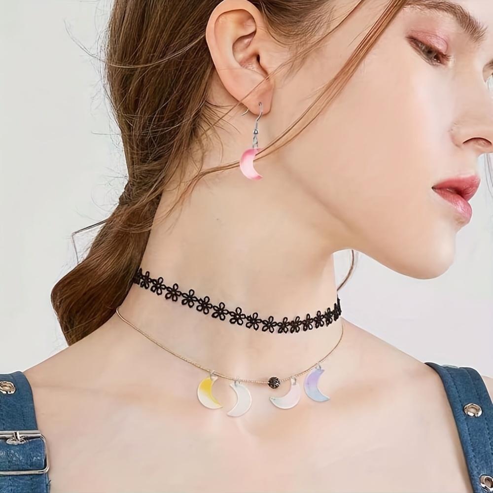 20/50/100 buc culoare aleatorie DIY material sticlă în formă de lună brățară colier cercei breloc pandantiv breloc