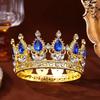 Baroque European Royal Crown: Round Alloy Headdress for 18th Birthday or Coming-of-Age Ceremony - Queen Style Headband