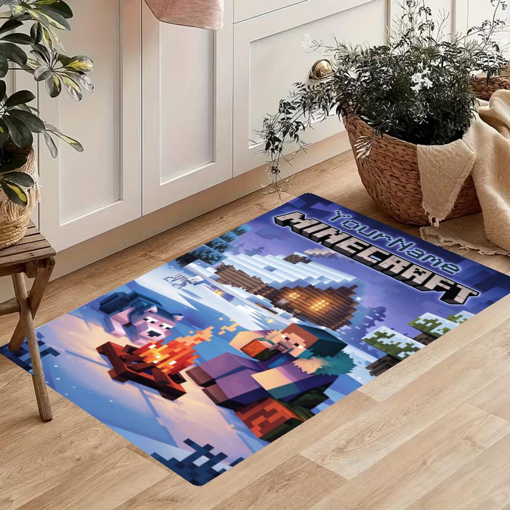 Minecraft Customize Your Name Kitchen Rug Runner Rug Laundry Mat Hallway Entryway The Best Gift Choice