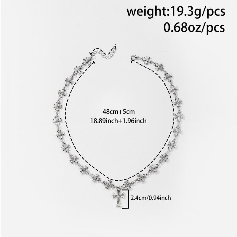 Necklace Cross Pendant Jewelry Women's Accessories Niche High-end Neck Chain Light Luxury Clavicle Chain Necklace Jewelry