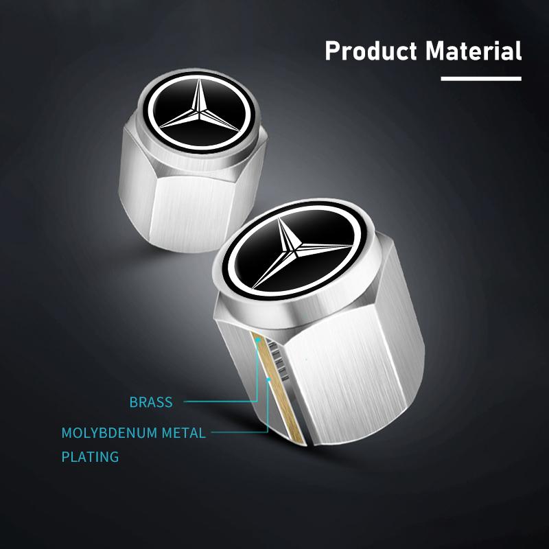 5pcs Car Wheel Tire Air Valve Protection Cap Dust Stem Cover For Mercedes Benz CLK GLC W212 C200 C300 W203 W204 W205 W169 W176