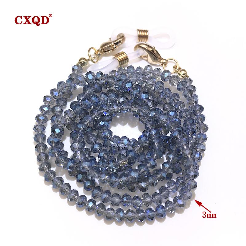 Handgefertigte Mode 3mm Galvanisierte Lesebrillen Kette Perlen Lanyard Damen Sonnenbrillen Schnüre Brillen Masken Halter Geschenk