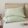 Soft Breathable Double Layer Cotton Pillowcase Set 48x74cm Single Bed Japanese Style