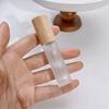 Szklana butelka na perfumy 9 ml z drewnianą nakrętką Puste wielokrotnego napełniania Atomizer do perfum w sprayu Pojemniki