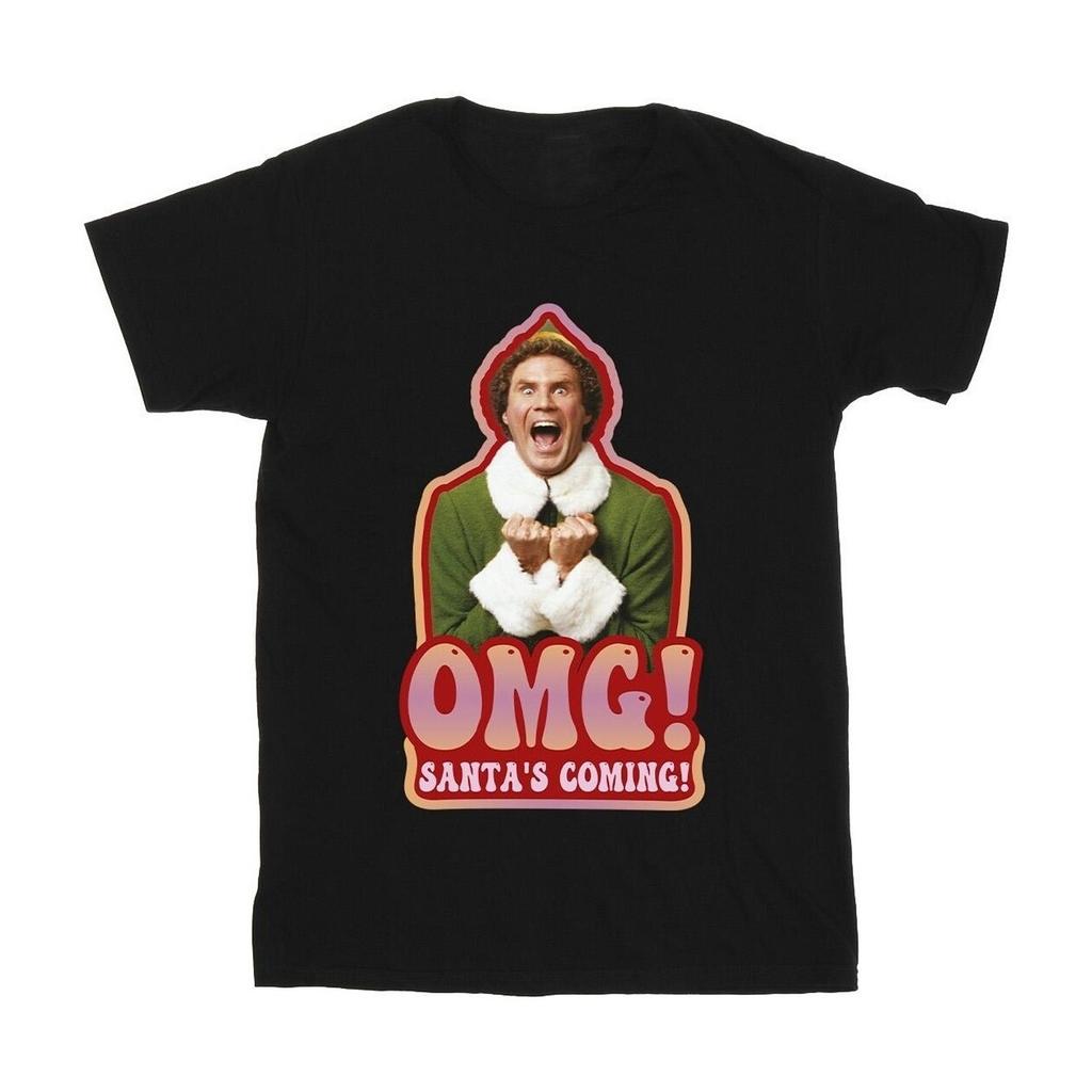 Elf Boys Santa Is Coming Cotton T-Shirt