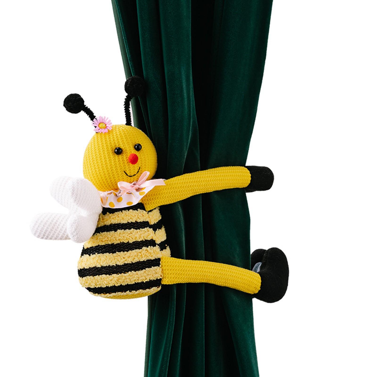 

Желтая маленькая пчелка, пряжка для штор, домашняя пряжка для штор, мультяшная кукла One Size
