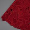 Autumn Red Lace Zipper Dress: Long Sleeve Christmas Style Women's Fashion