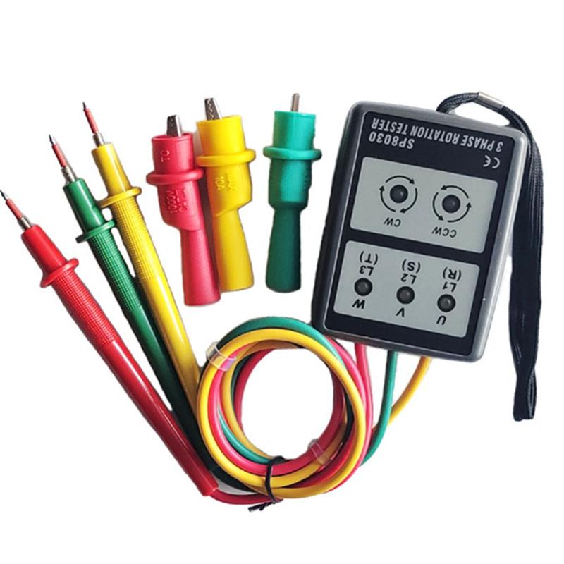 ABHB-Phase Detector Current Tester With LCD Light And Buzzer Prompt For Judging Phase Sequence And Rotation Direction