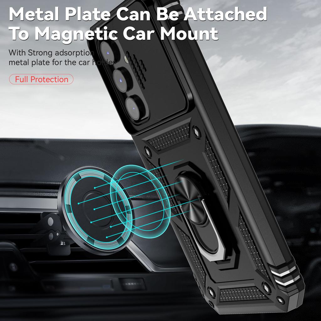 For Samsung Galaxy A54 5G Case Car Holder Magnetic Armor Shockproof Bumper Case For GalaxyA54 A54 A 54 Slide Lens Protect Cover