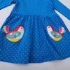 European & American Autumn Long Sleeve Girls' Embroidered Sweatshirt Dress - Cute Children's Skirt