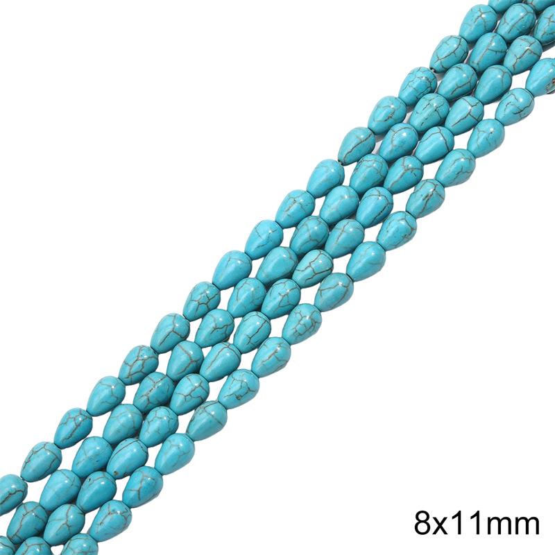 Synthetic Blue Turquoise Round Loose Beads for DIY Jewelry Accessories - Bracelets, Necklaces, Pendants