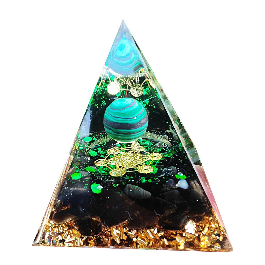 Piramide Orgonica Processo Epossidico Squisita Bella 5cm Ornamento Decorativo per Ufficio Decorazione Casa