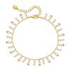 Women 18k Gold Plated Abs Pearl Pendant Exotic Anklet Jewelry