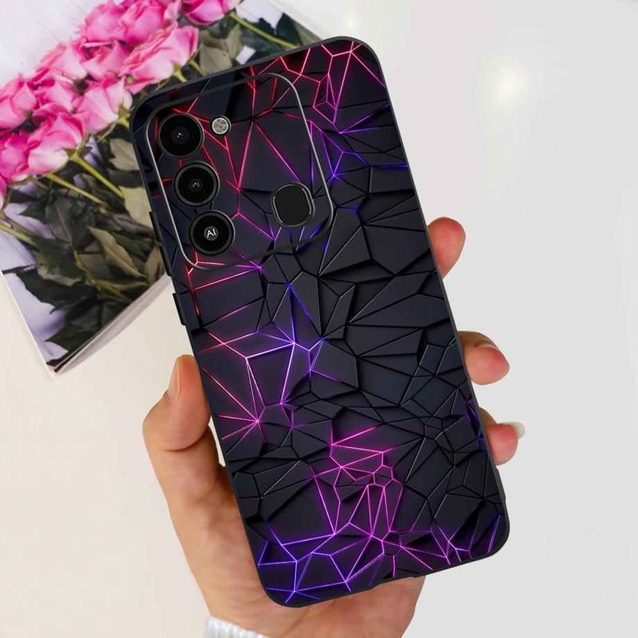 For Tecno Spark 8C 2022 Back Case Soft Silicone Bumper Flower Butterfly Print Phone Coque Capa For Tecno KG5k, KG5j, KG5n Cover