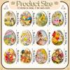 Easter Wooden Flat Ornaments Easter Eggs Rabbit Chicken Wood Pieces Spring Home Garden Party Decoration