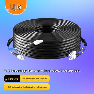LIJIA Outdoor Armored Single-Mode 2-Core Fiber Optic Patch Cable