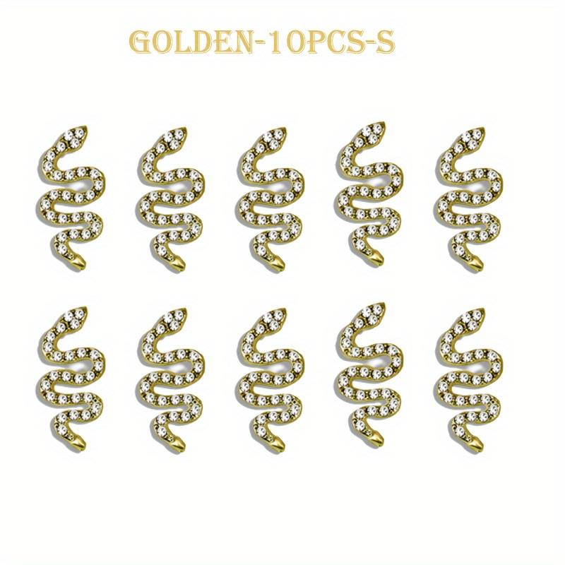 Holding Drill Snake Nail Jewellery Alloy Metal Nail Drill Three-dimensional Snake Around the Crooked Heart Drill DIY Accessories