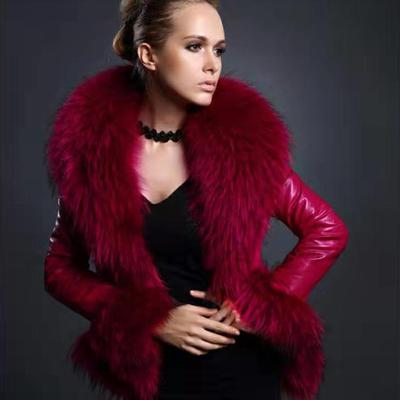 Premium Photo A Child Girl In Her Mother S Fur Coat Faux Winter Clothes Large Size Coats For Women S Pu Leather Large Size Faux Fur