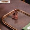 1PCS Boutique Handmade Purple Clay Tea Pet Chinese Tare Buddha Statue Ornaments Tea Figurine Crafts Tea Set Room Decoration Gift