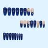 Gradient Rhinestone-Inlaid Ballet Nail Tips - European & American Long Style